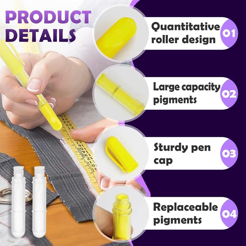 chaseroad 2PCS Sewing Chalk Refill - White - Image 5